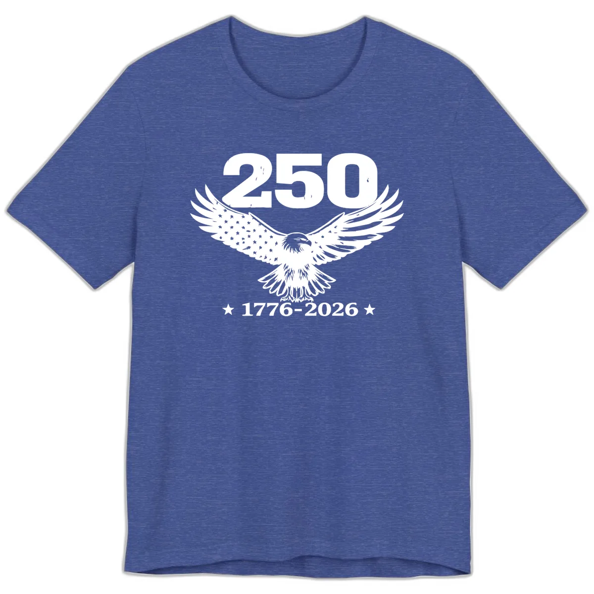 America 250th Anniversary Eagle Design Premium T-Shirt in Heather True Royal